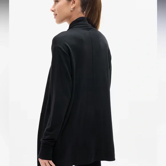 Athleta Pranayama Restore Rib Wrap Black Women’s Medium Athleisure Balletcore - Picture 2 of 8